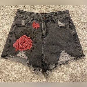 Heritage Falmer High Waist Gray Denim Shorts M/L